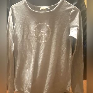 MICHEAL Micheal Kors Gray Long Sleeve Shirt